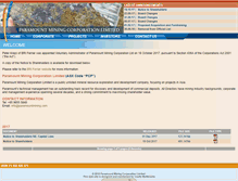 Tablet Screenshot of paramountmining.com